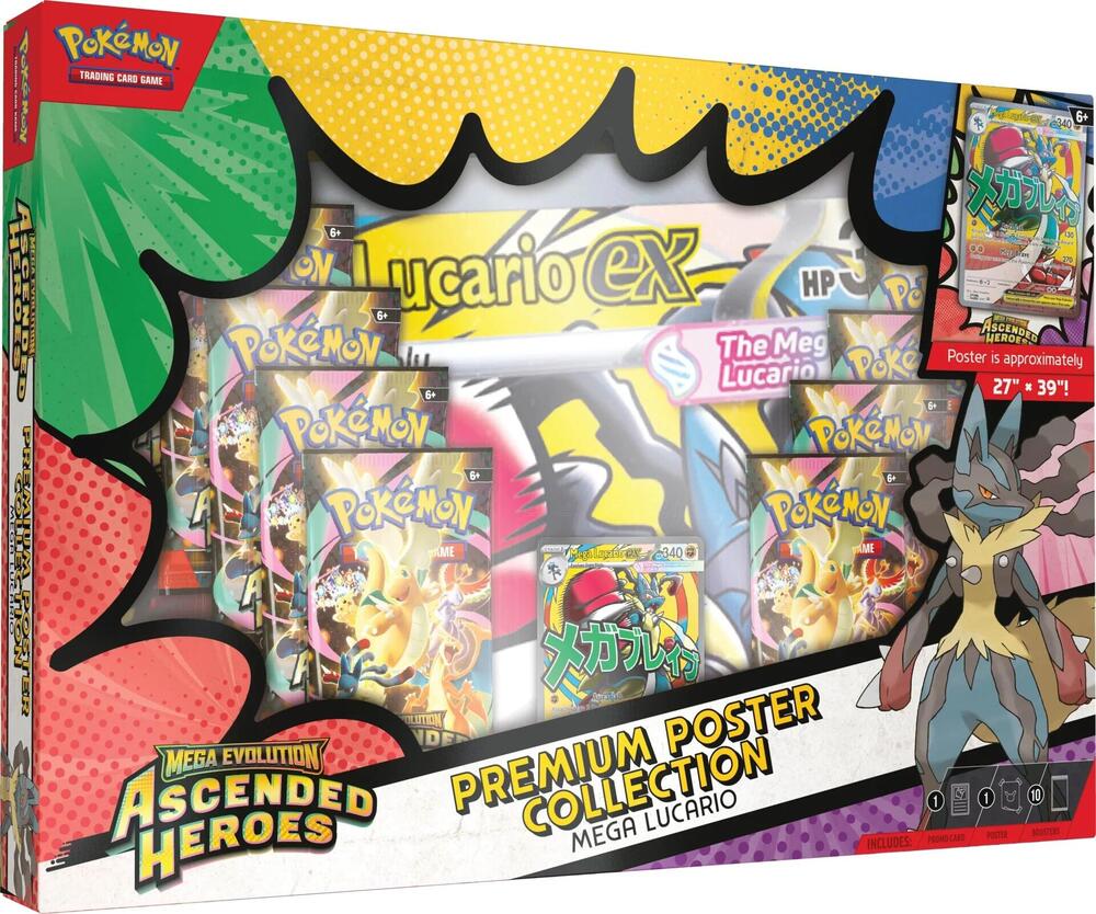 Pokemon Ascended Heroes Mega Lucario Premium Poster Collection