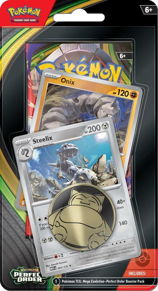 Pokemon Perfect Order Checklane Blister Steelix Onix Coin